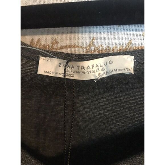 ZARA Womens Medium Grey Draped Dress TRF Bodycon Ref 5644/287.  G - Picture 6 of 6